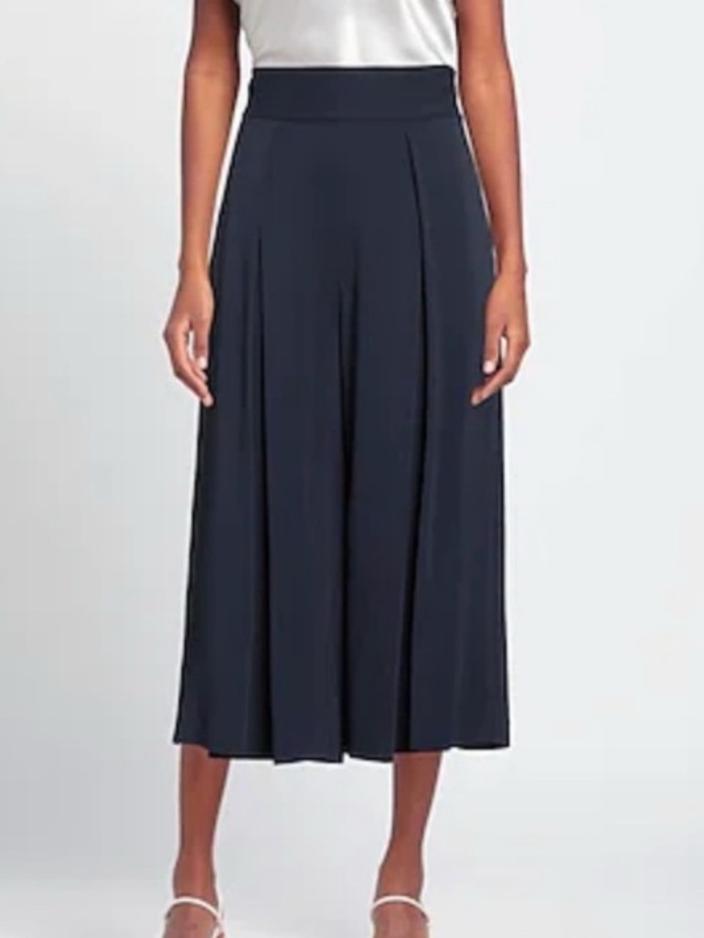 Polo Ralph Lauren Navy Palazzo Gaucho Crop Pants Size 4